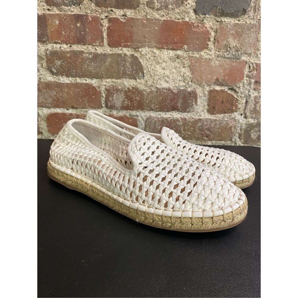 The Drop Lila Open Weave White Espadrille Loafer Sandal Women’s Size 7.5